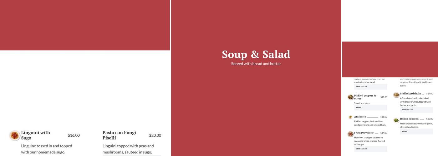 Anthony's Menu