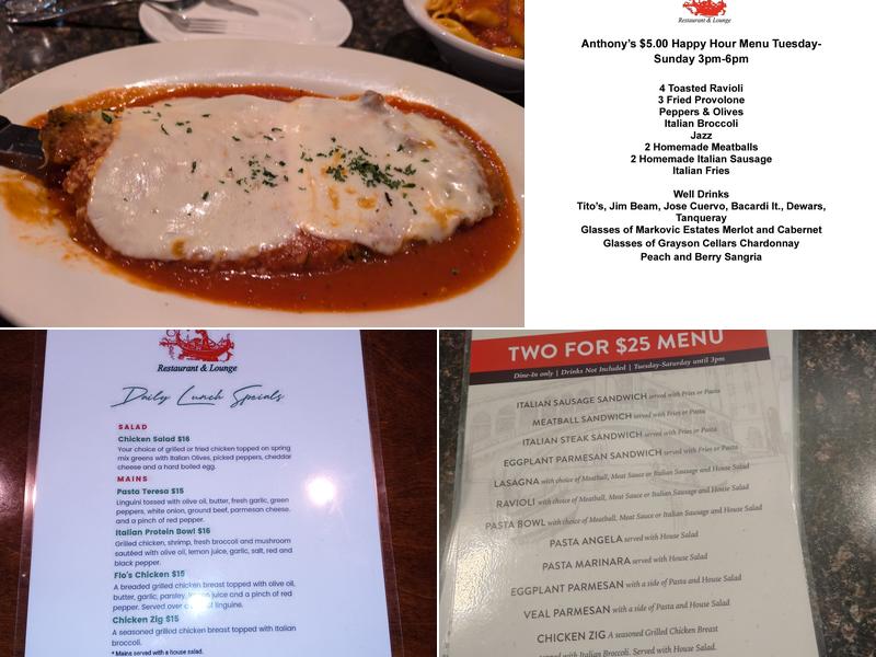 Anthony's Menu