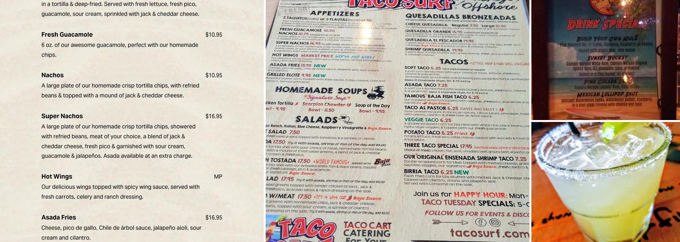 Taco Surf Menu