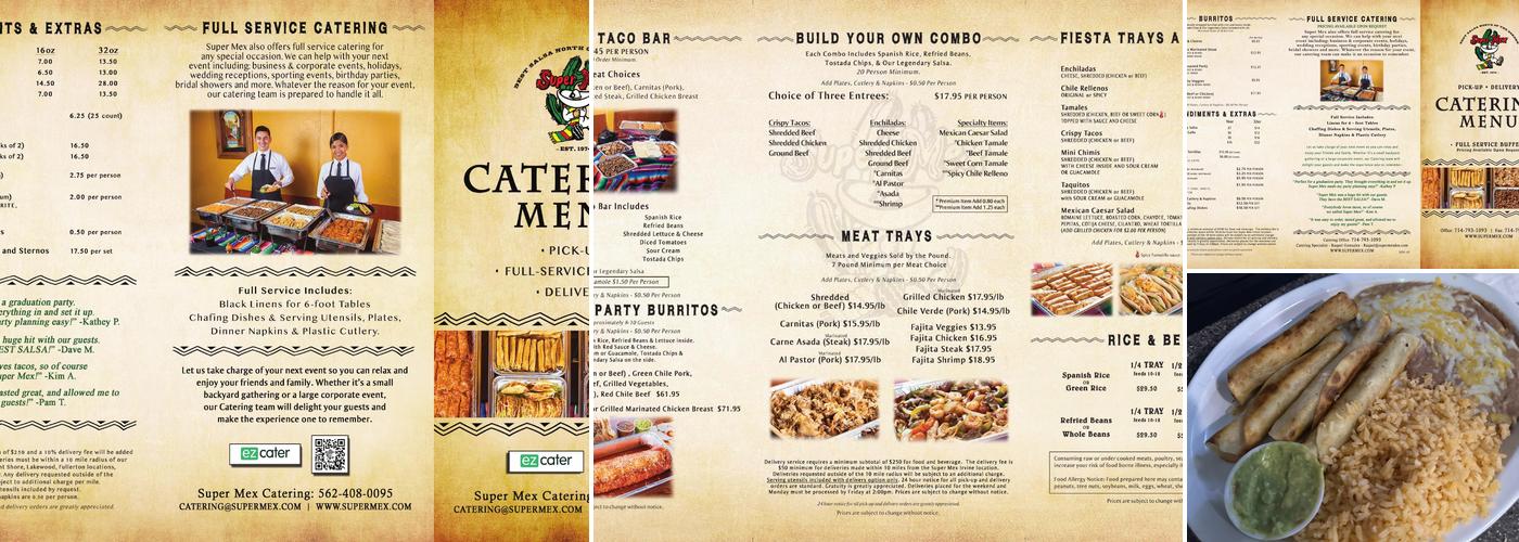 Super Mex Menu