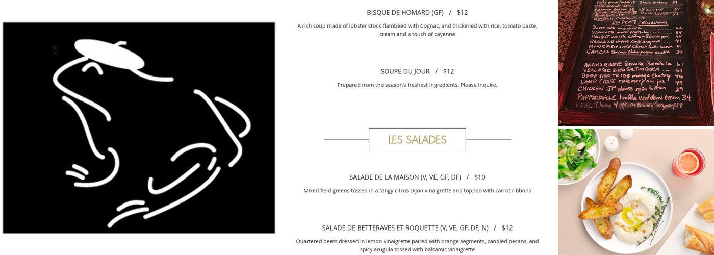 Le Fou Frog Menu