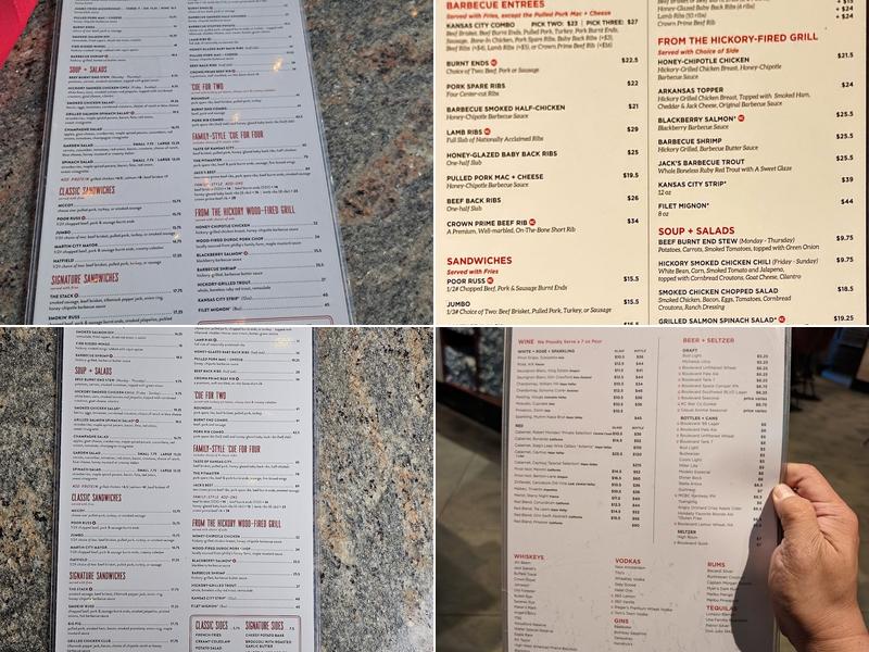 Jack Stack Barbecue - Freight House Menu