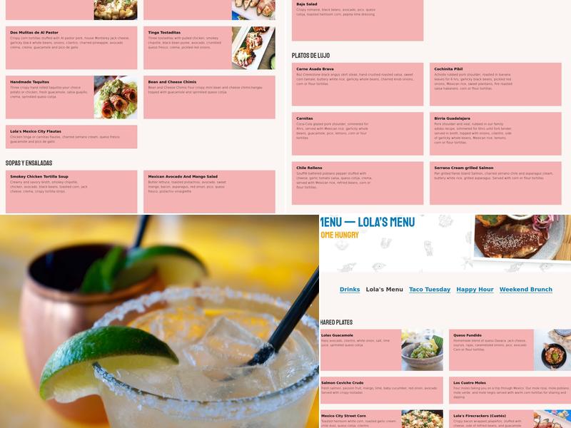 Lola's Mexican Cuisine- 4th Street Menu