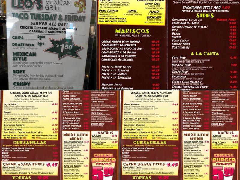 Leo's Mexican Grill Menu