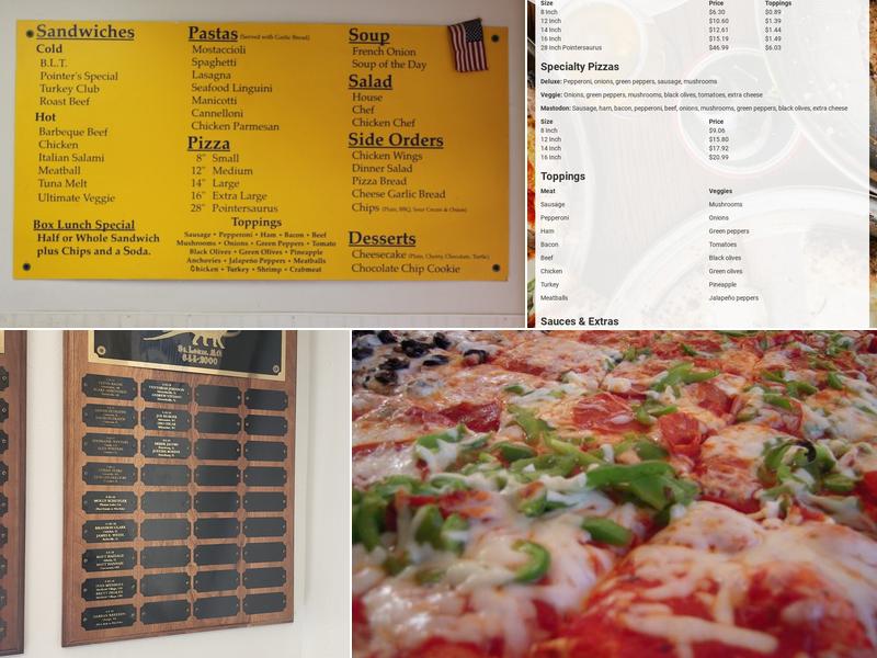 Pointers Pizza Menu