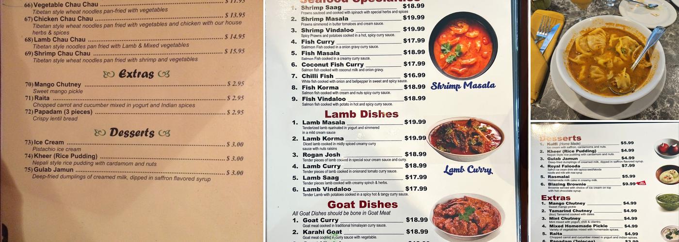 Himalayan Grill Cuisine of India & Nepal (Waterfront) Menu