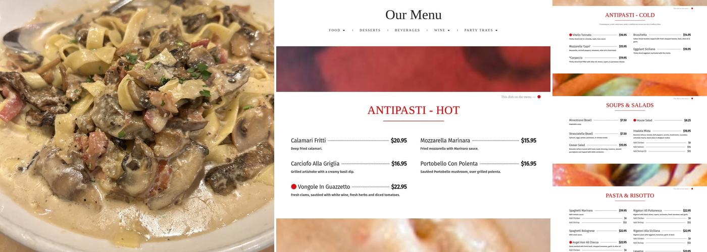 Mangia Mangia Restaurant Menu