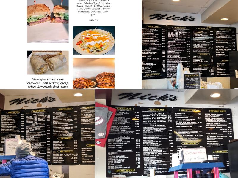 Nick's Deli II Menu