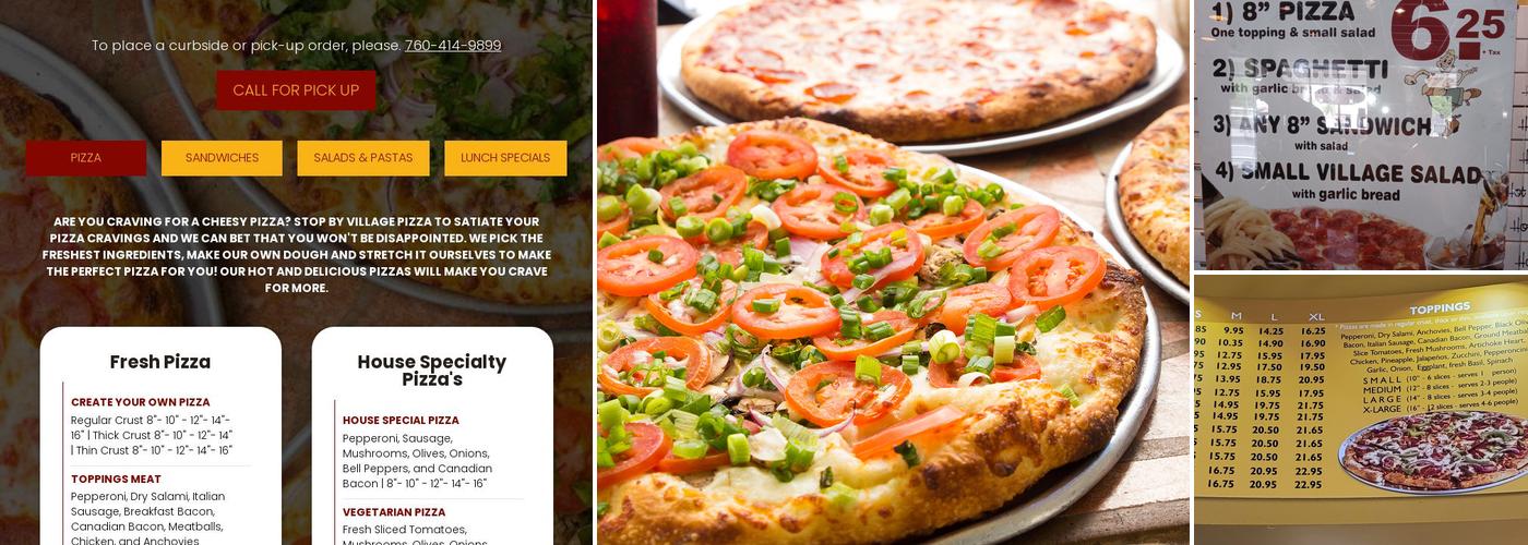 Village Pizza Menu