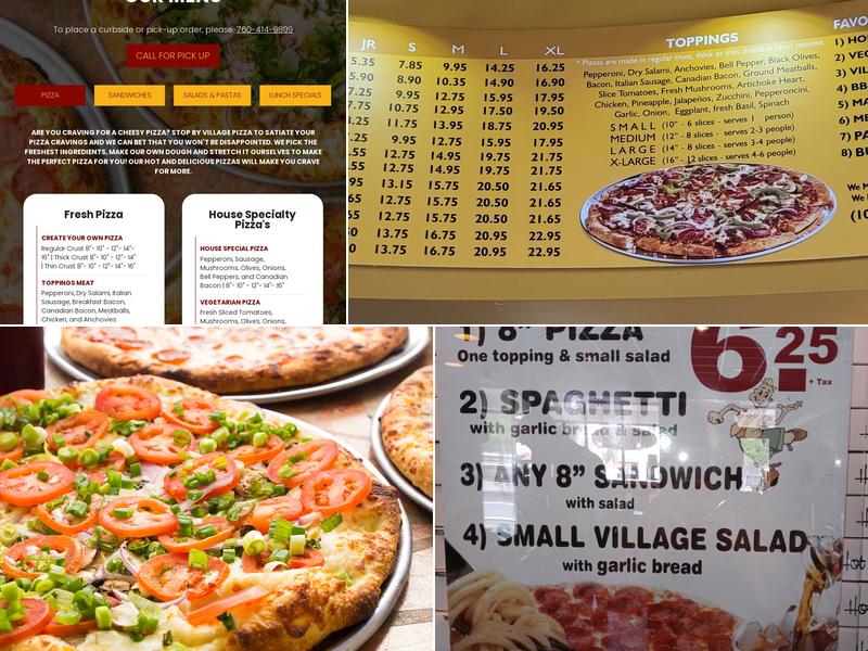 Village Pizza Menu