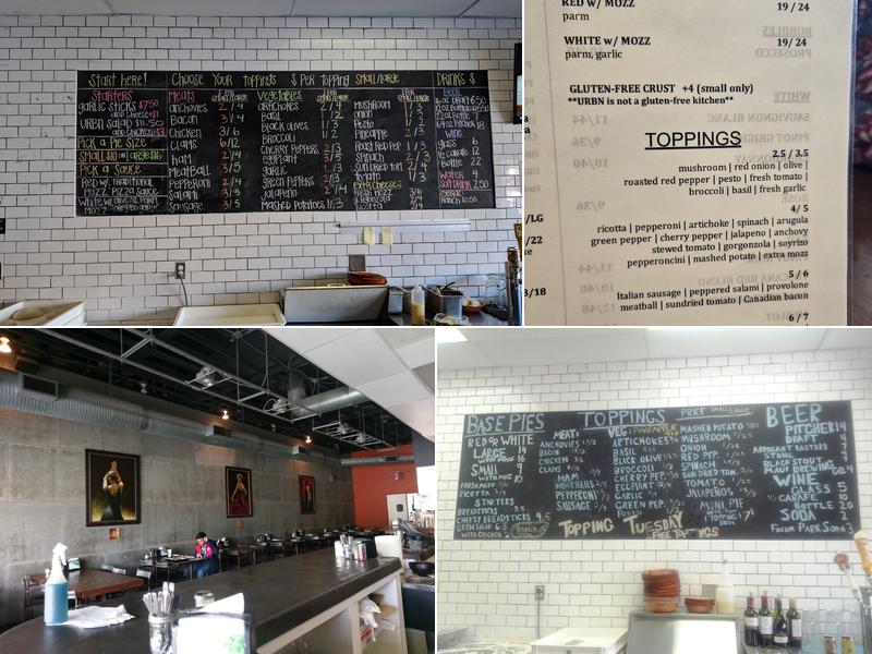 URBN Coal Fired Pizza Menu