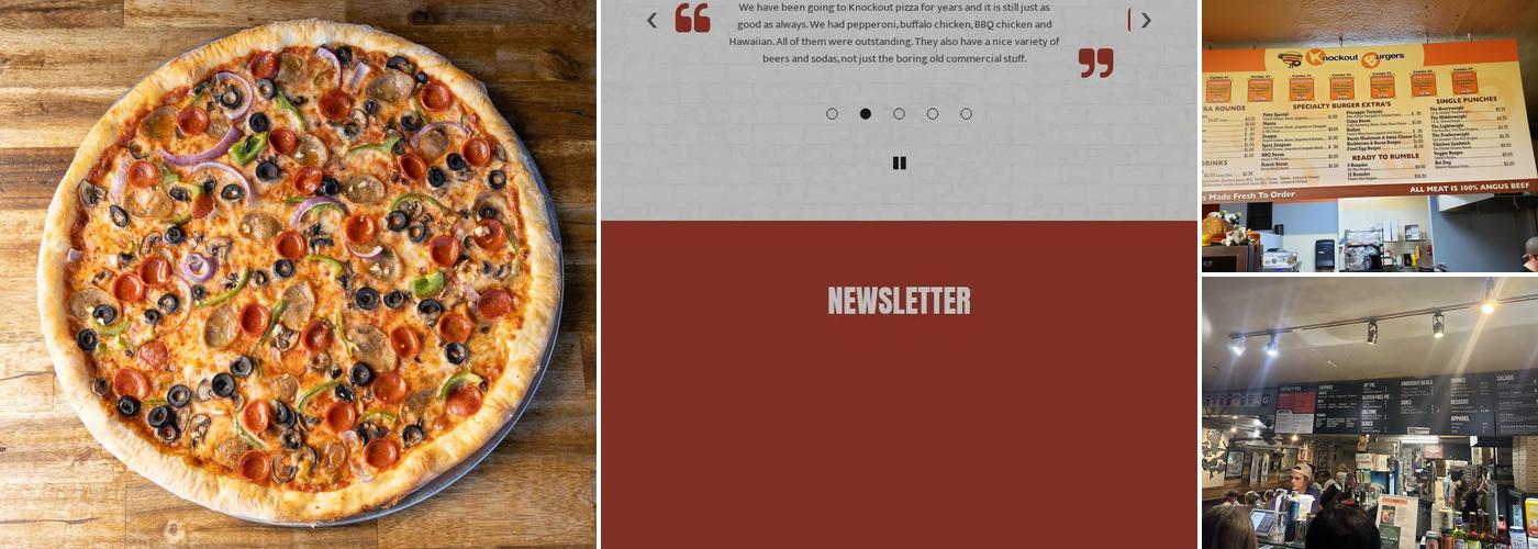 Knockout Pizza Menu