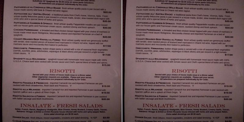Uptown Grille Menu