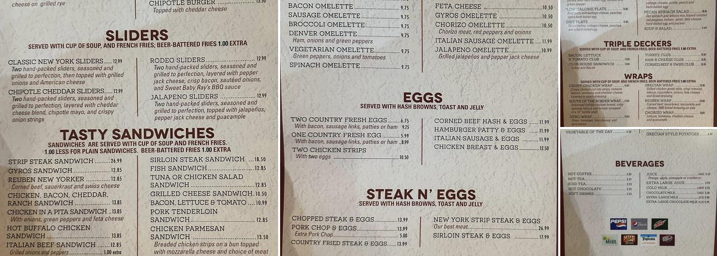 George's Family House Restaurant & Bar Menu