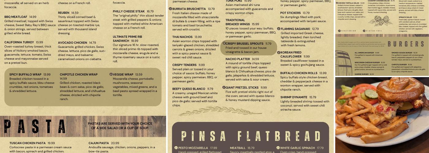 Brickstone Brewery Menu