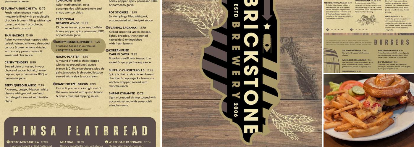 Brickstone Brewery Menu