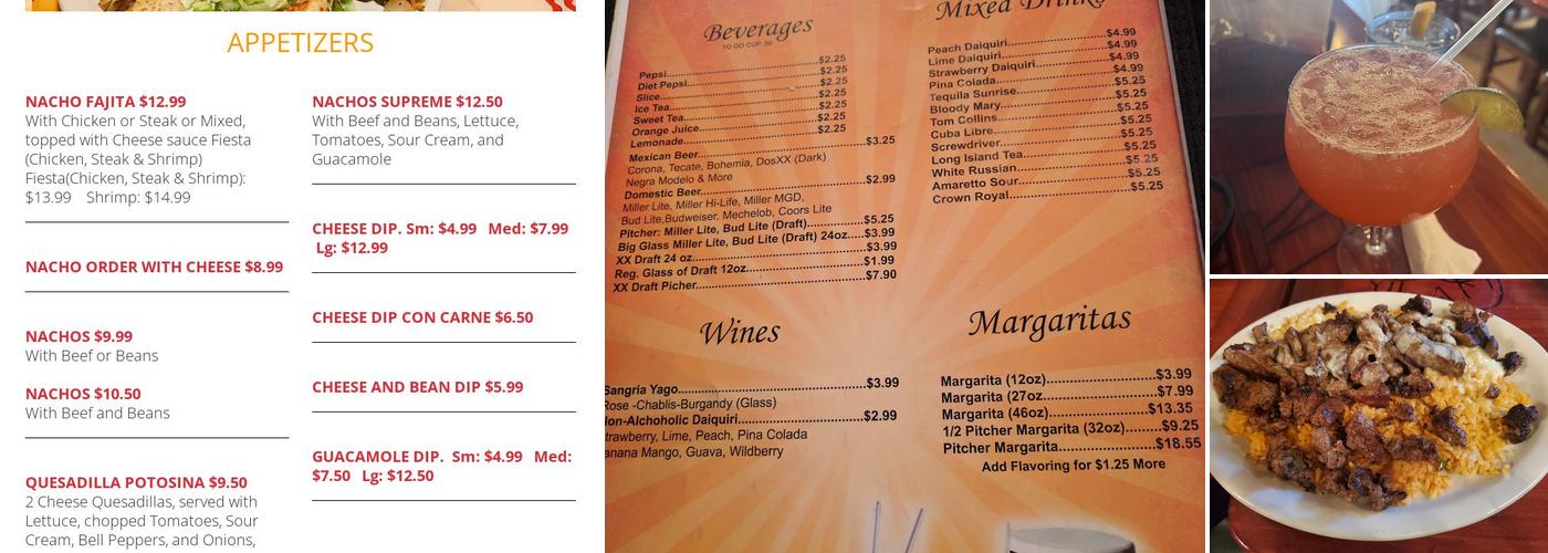 La Potosina Menu