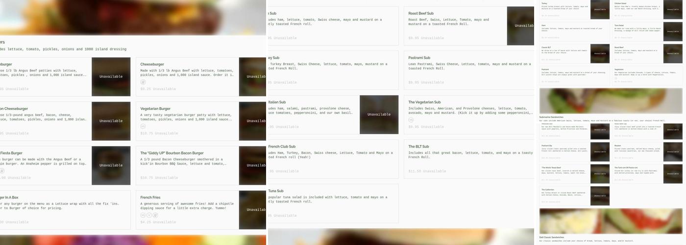 Off the Vine Gardens Deli And Catering Menu