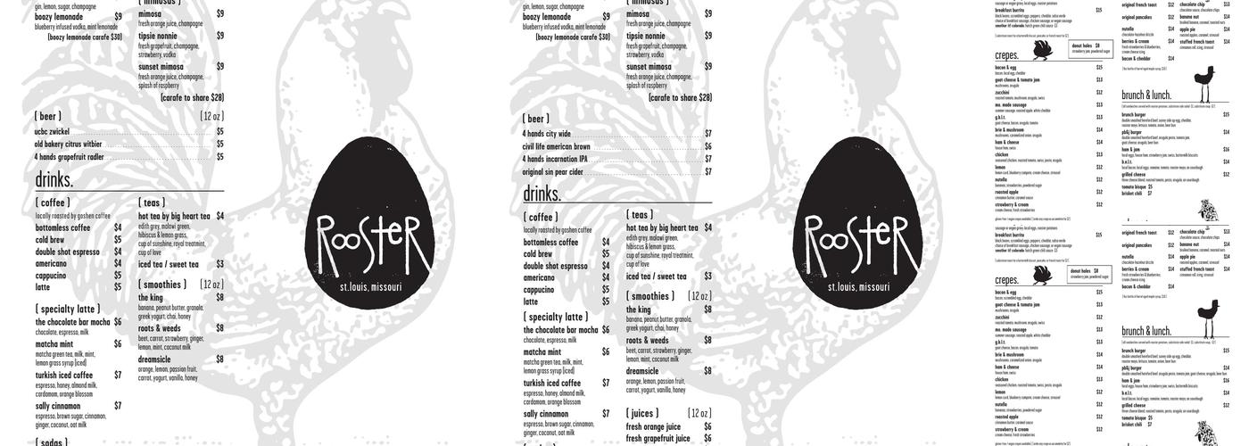 Rooster Menu