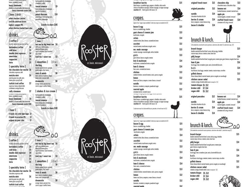 Rooster Menu