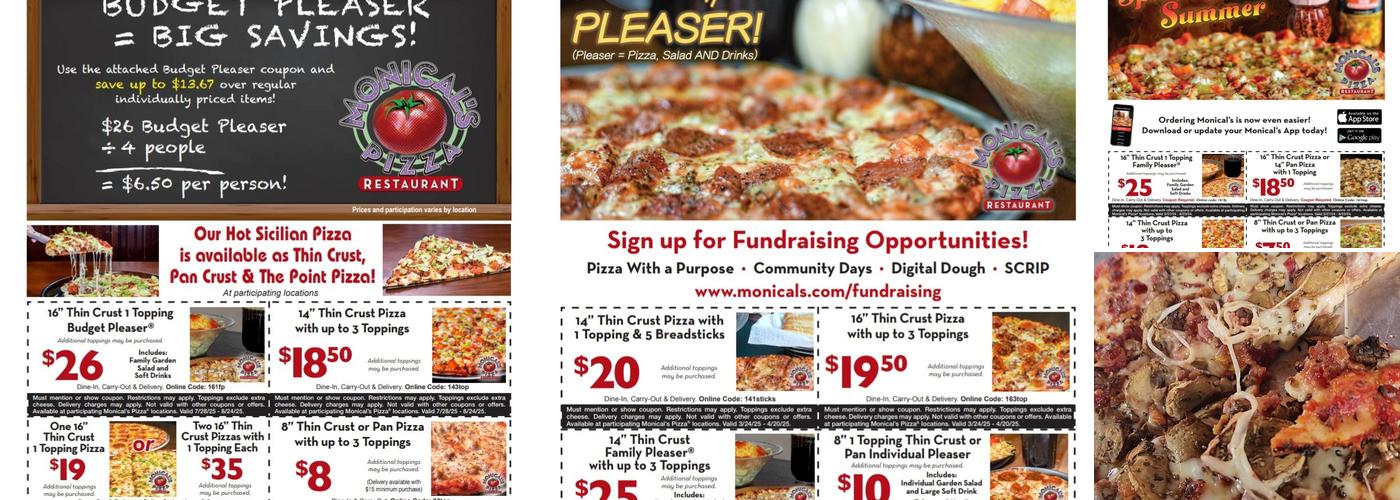 Monical's Pizza of Kentland Menu