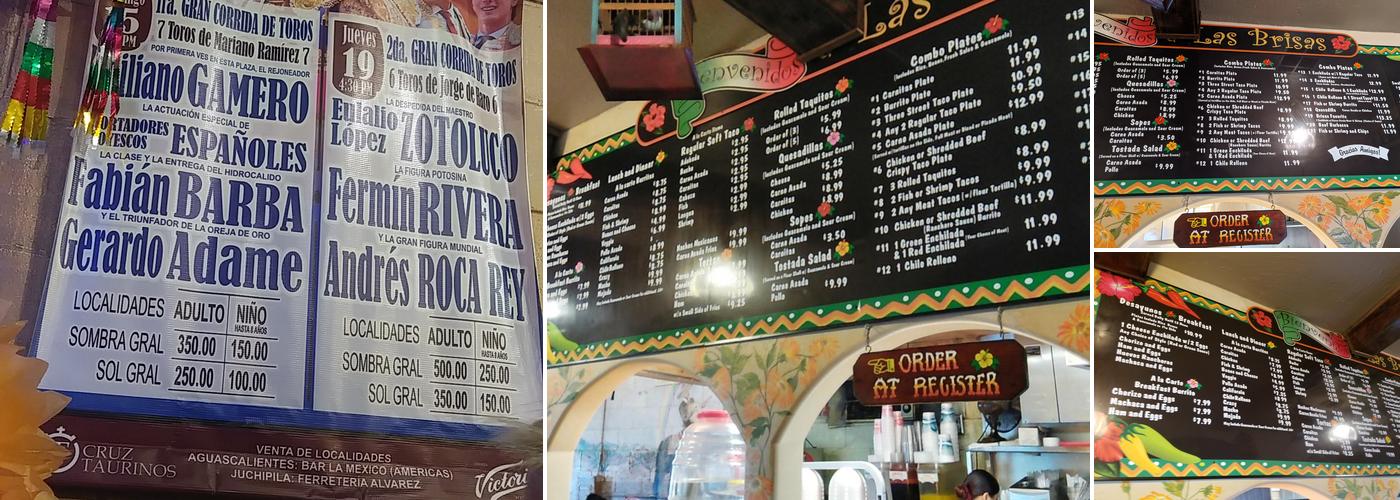 Las Brisas Taqueria Menu