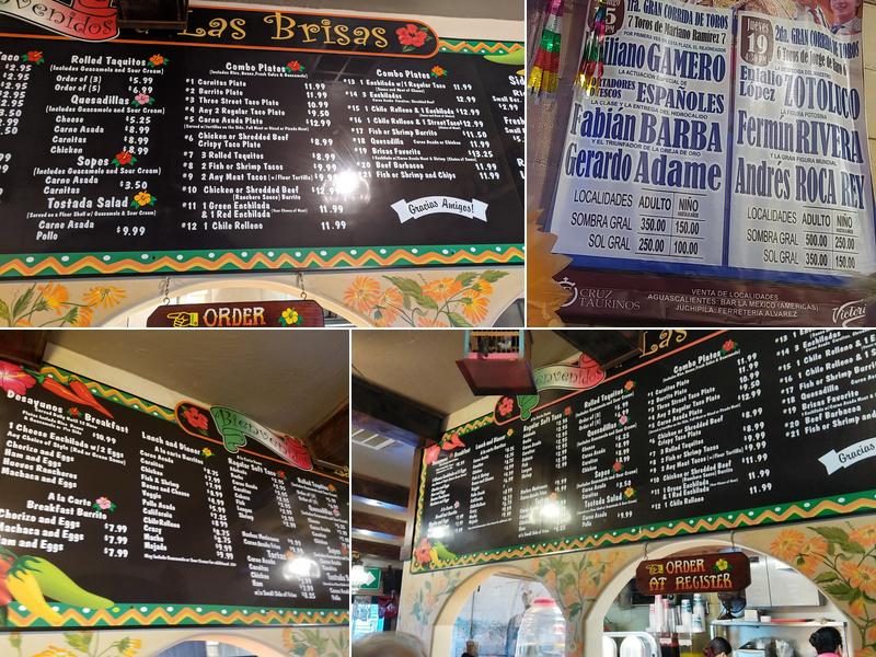 Las Brisas Taqueria Menu