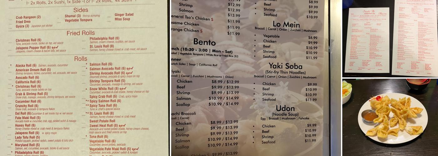 Sushi Ai Menu