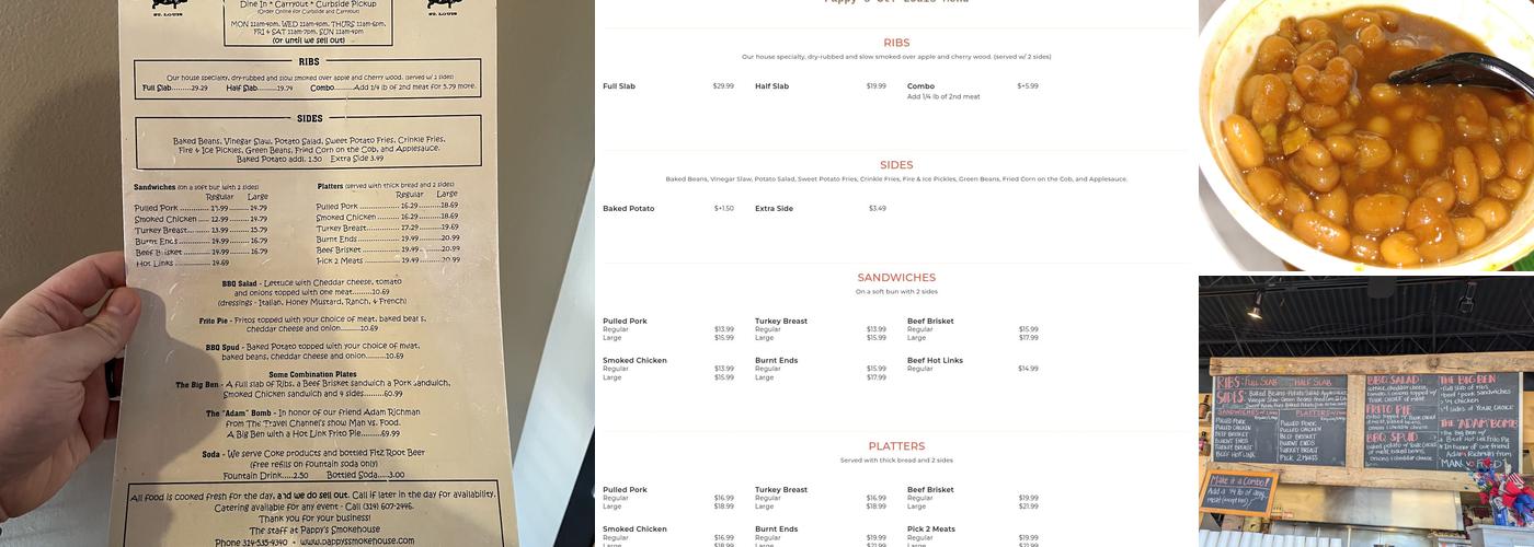 Pappy's Smokehouse Menu