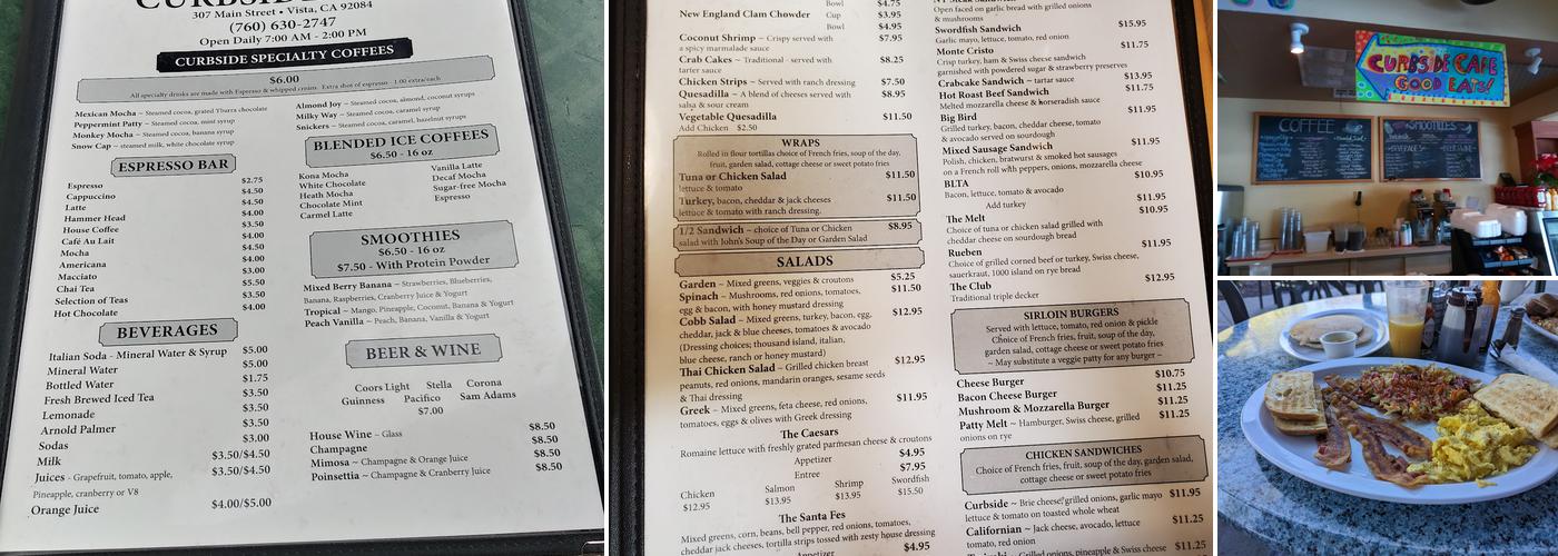 Curbside Cafe Menu