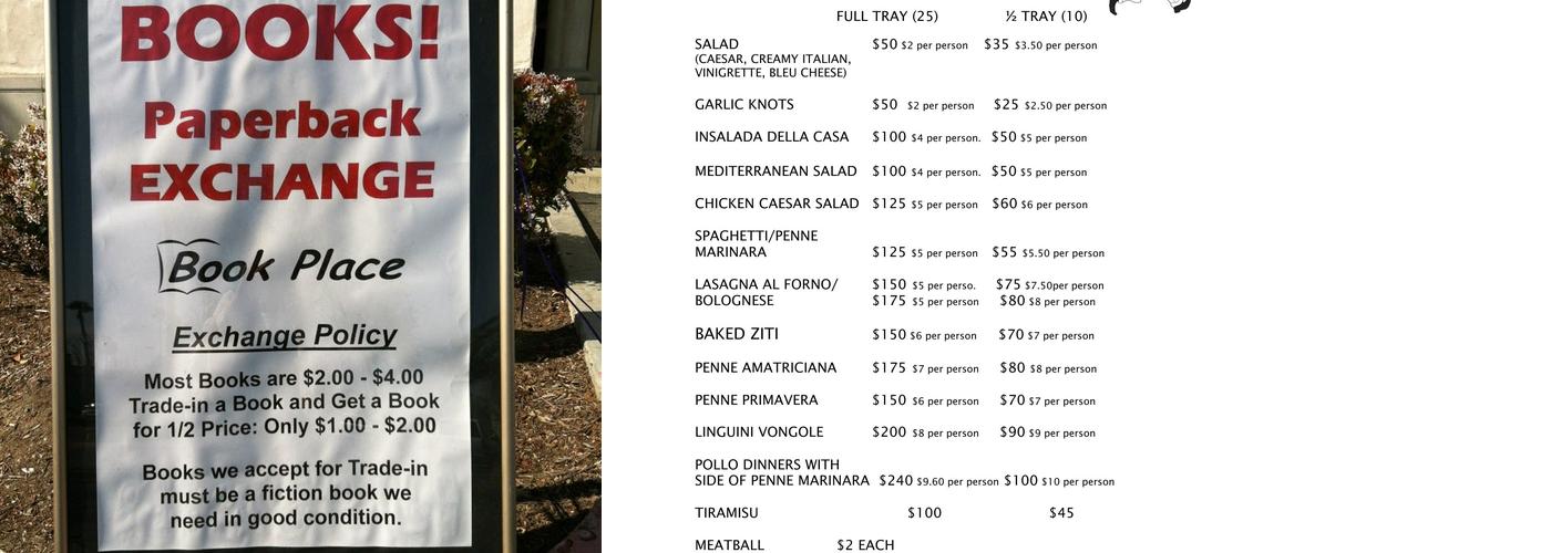 Nucci's Italian Cafe & Pizza Menu