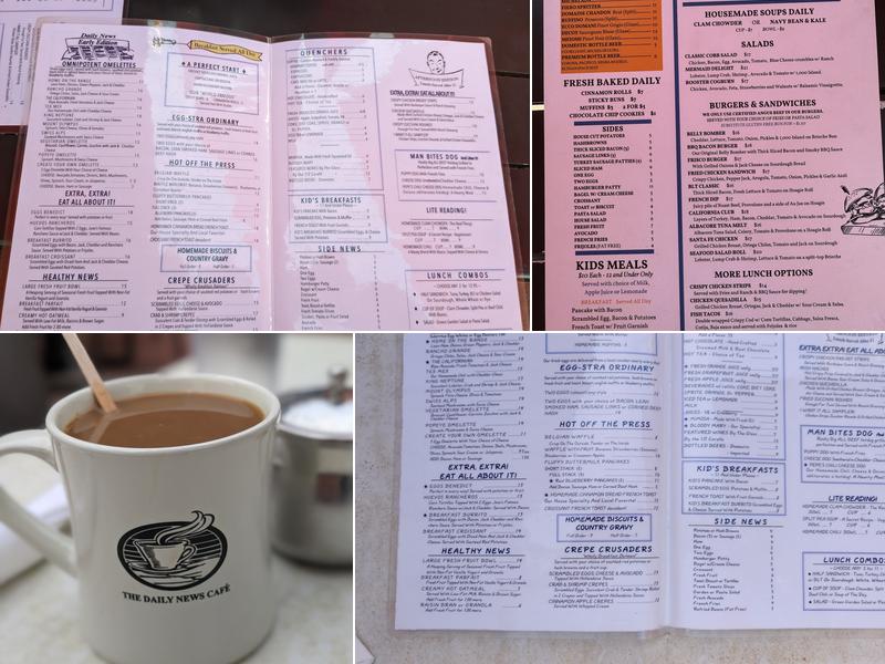 Daily News Cafe Menu
