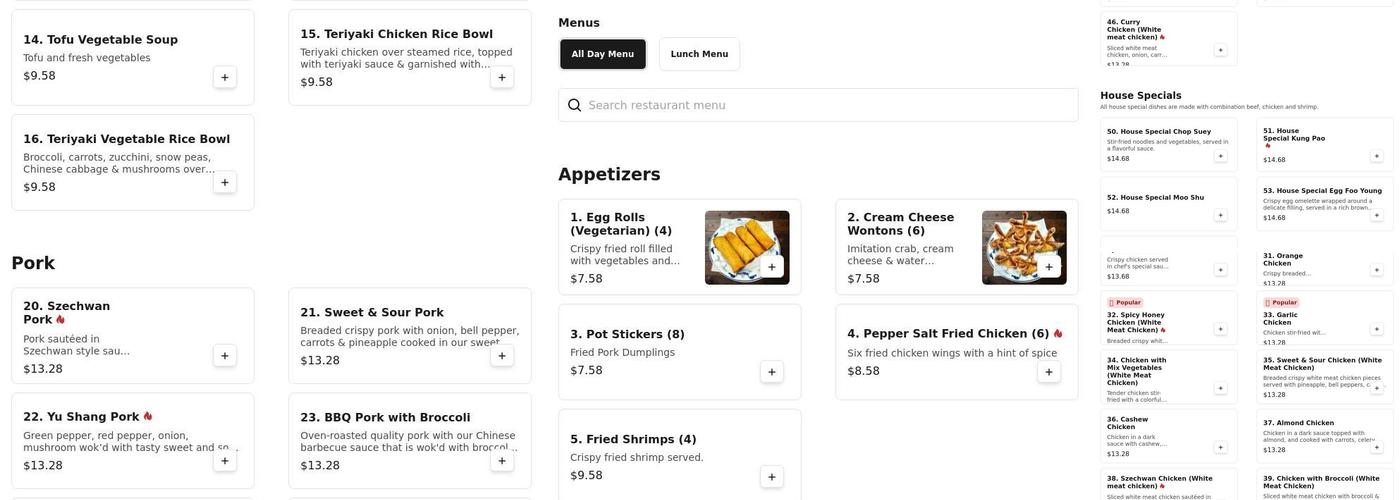 Great Wok of China Menu