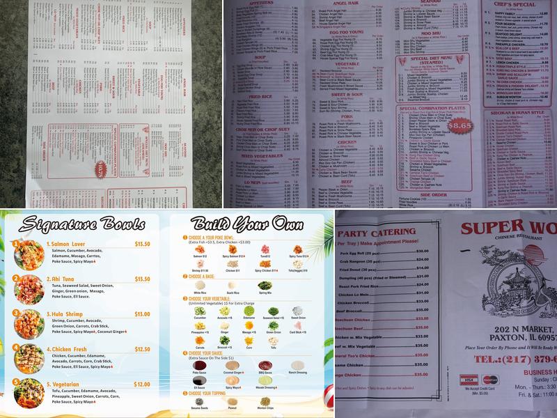 Super Wok Menu