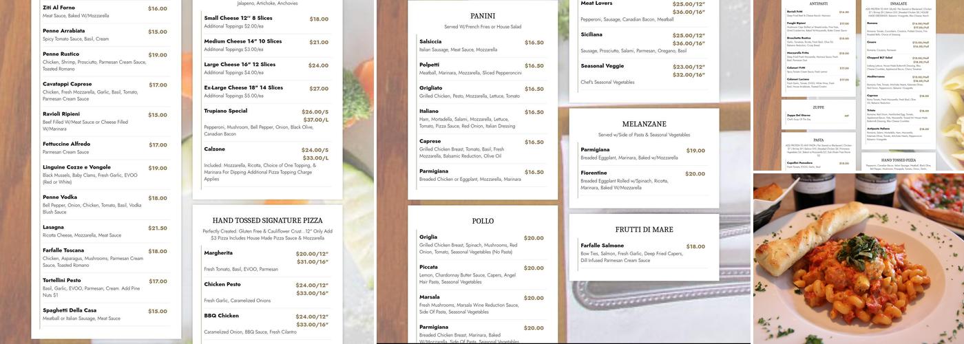 Trupiano's Italian Bistro Menu