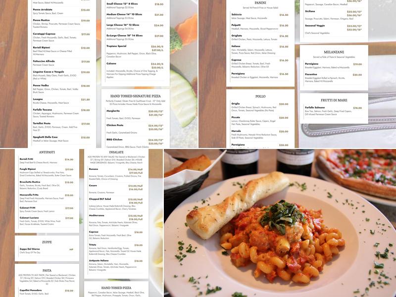 Trupiano's Italian Bistro Menu