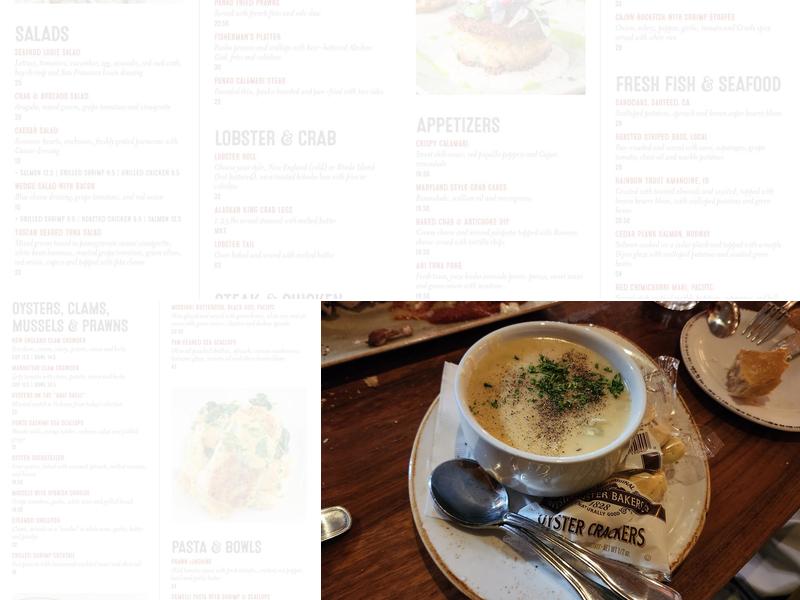 Bluewater Grill Menu