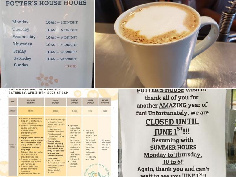 The Potter's House Menu