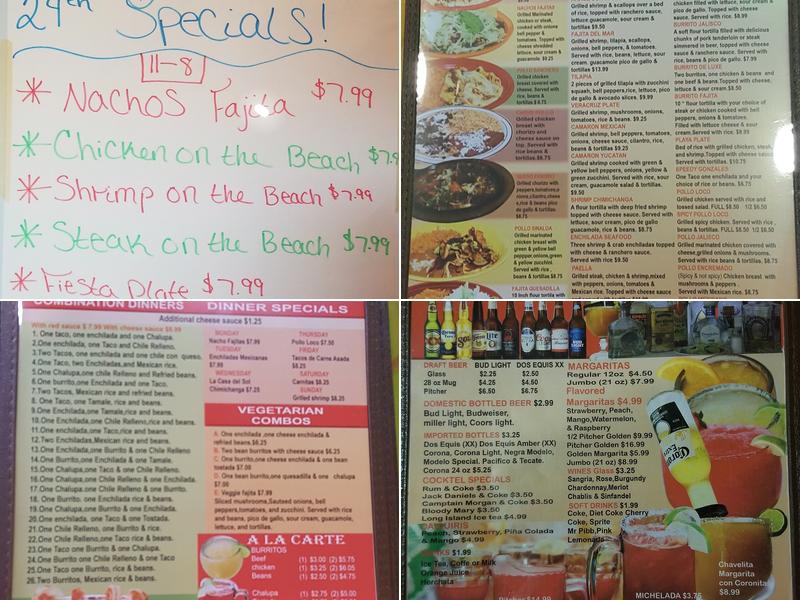 La Casa Del Sol Menu