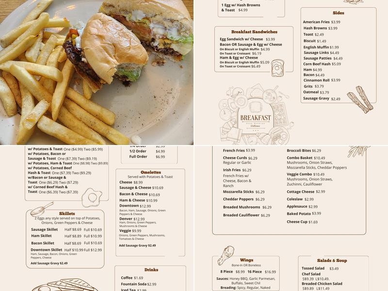 Mel's Downtown Menu