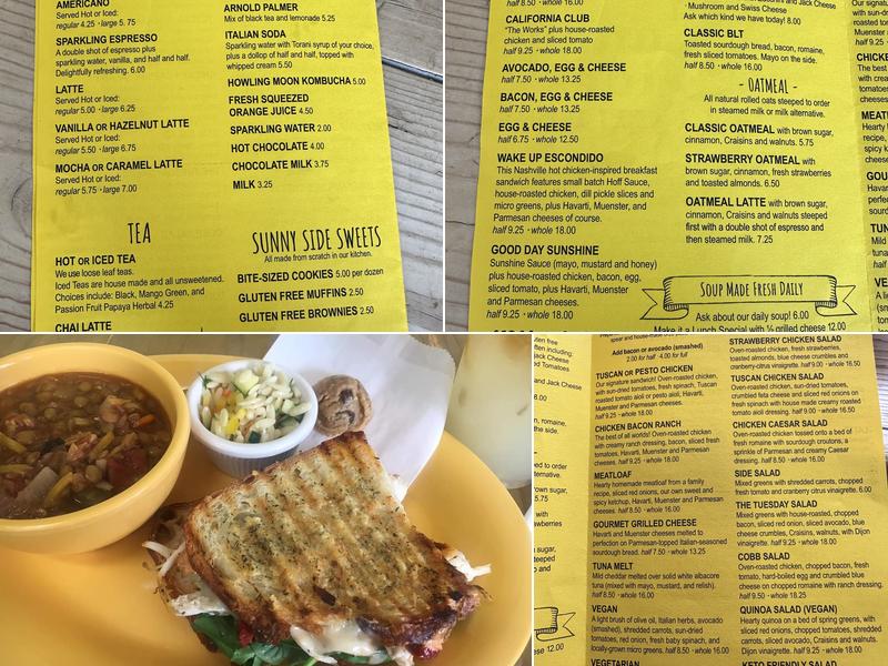 Sunny Side Kitchen Menu