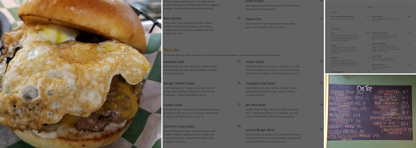 Hornets Nest Grille Menu