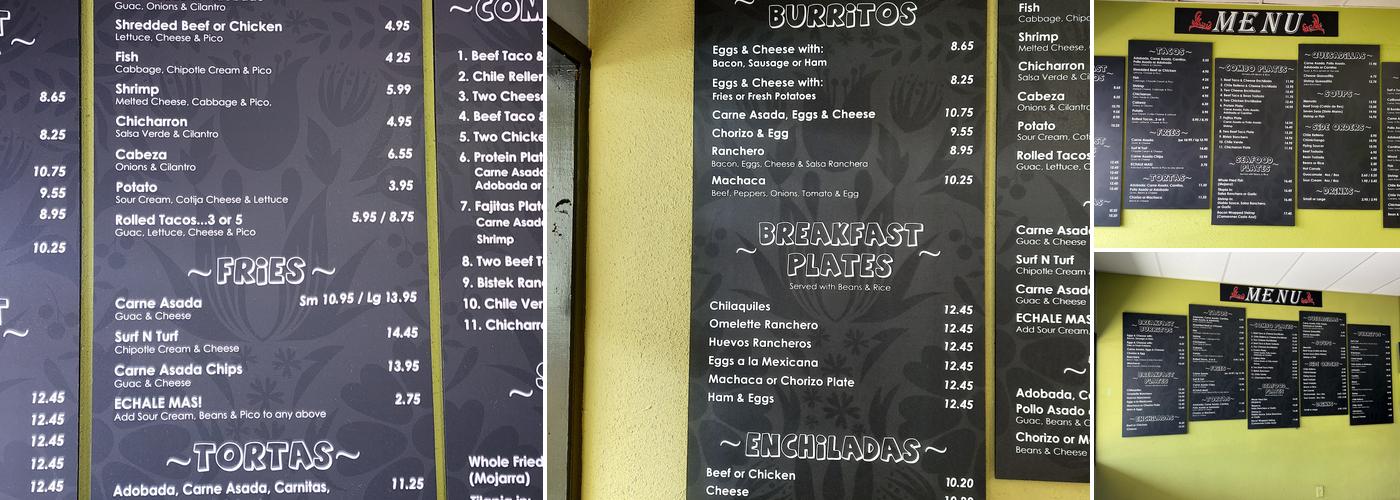 That Mexican Place Menu