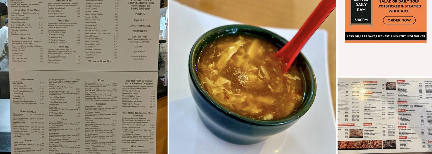 Iron Wok Asian Cuisine Rancho Bernardo Menu