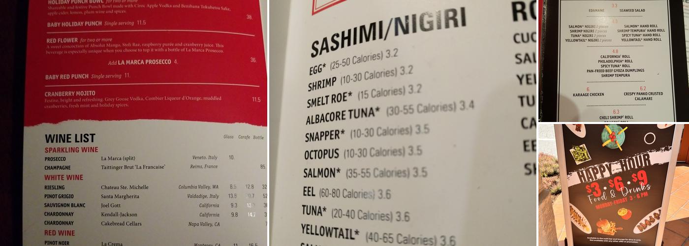 Benihana Menu