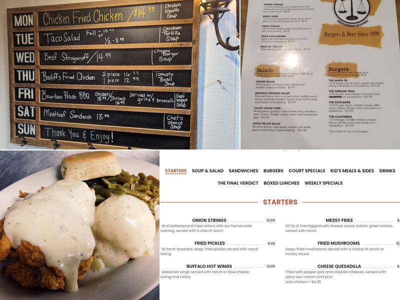 The Court House Exchange Menu