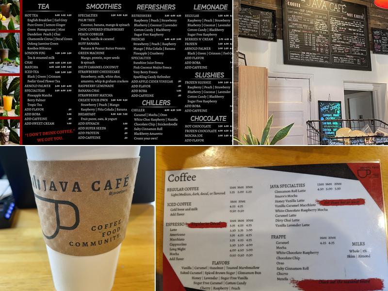 Java Café Menu