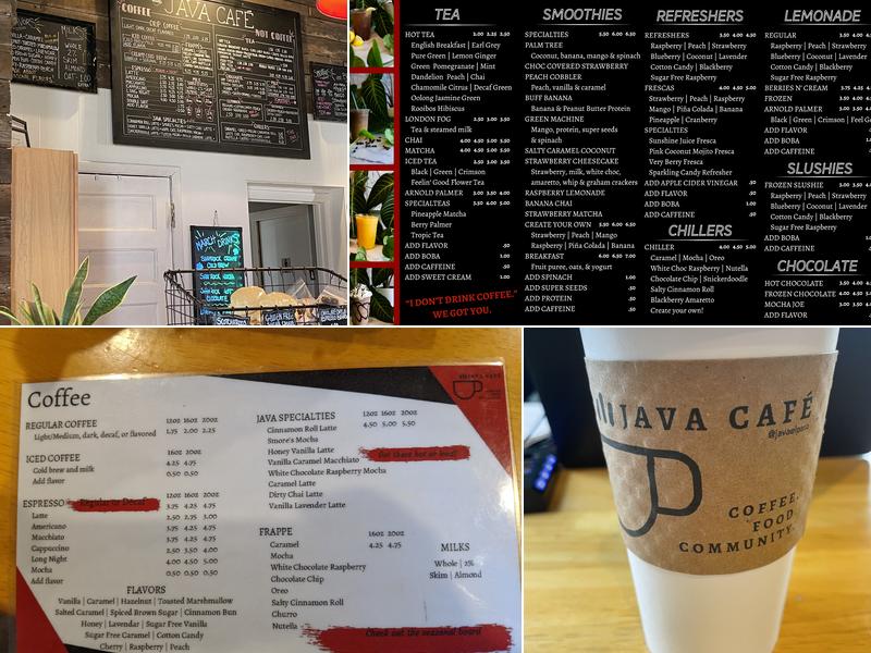 Java Café Menu
