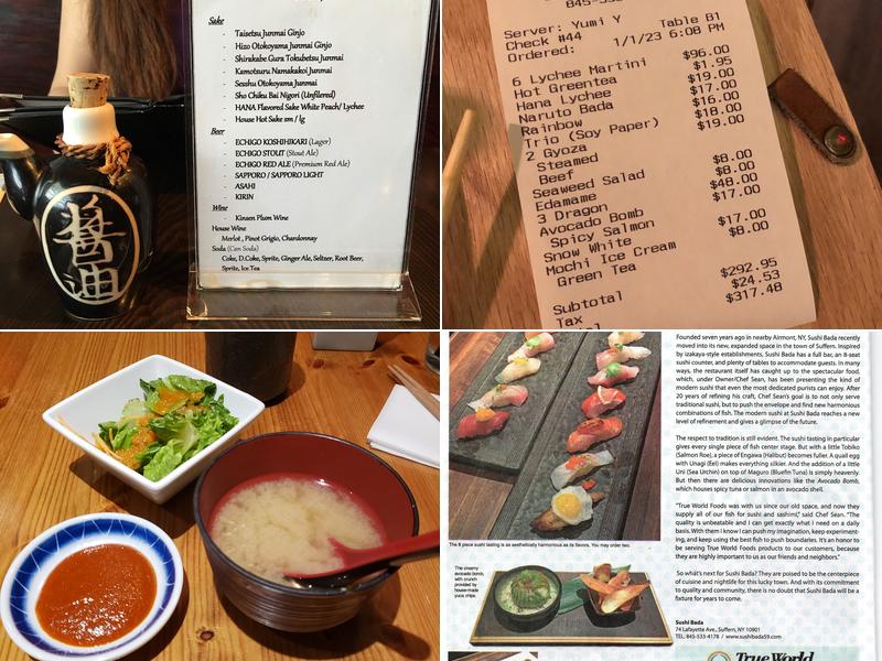 Sushi Bada Menu