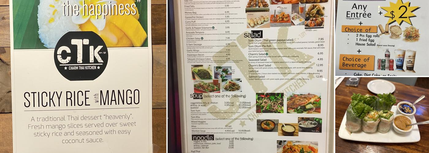 Charm Thai Kitchen Menu